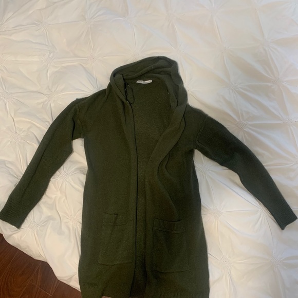BNWOT Green Duster Cardigan - Picture 2 of 5